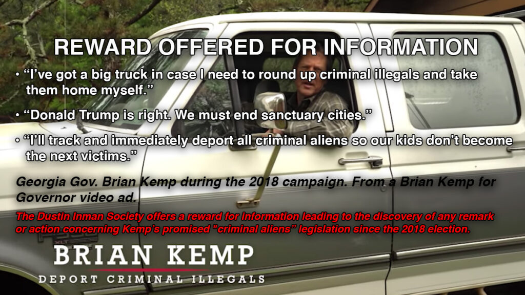 Reward for Information on Kemp Keeping His Promises